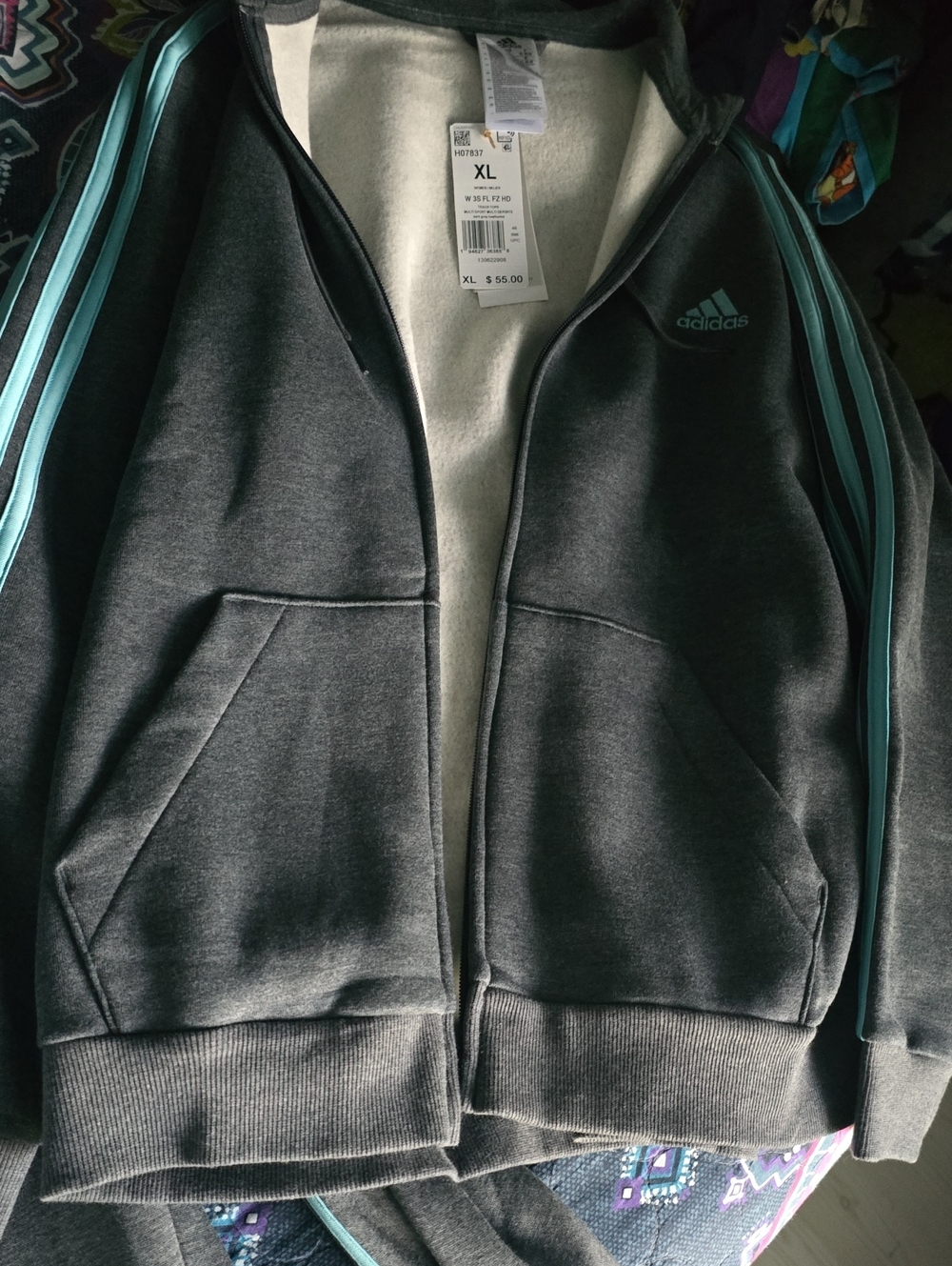Adidas 3 Stripes Fleece Fullzip Hoodie And Pants